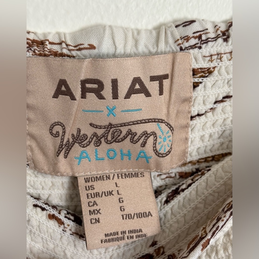Ariat Western Aloha Cowgirl Tiered Mini Skirt Size Large - Picture 4 of 8